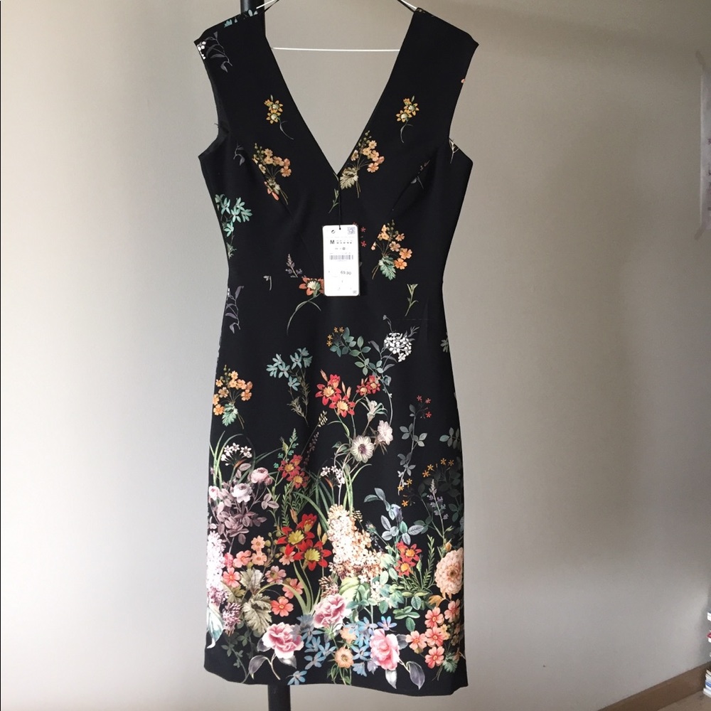 Zara fall/winter floral dress
